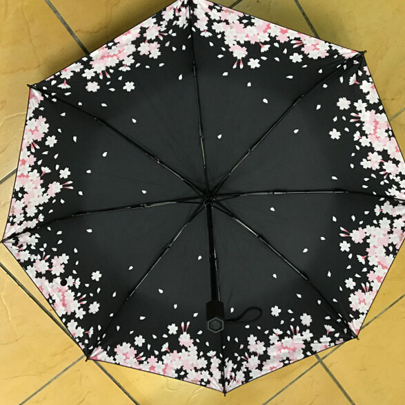 Cherry Blossom Sunscreen Folding Umbrella